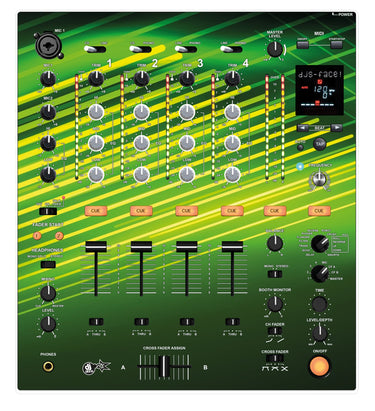 Pioneer DJ DJM 700 Skin Green Lazer